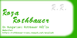 roza rothbauer business card